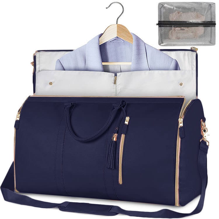 Rachymack Blue The Overpacker - 🧳 Spacious, Foldable Travel Duffel Bag  🌈✈️