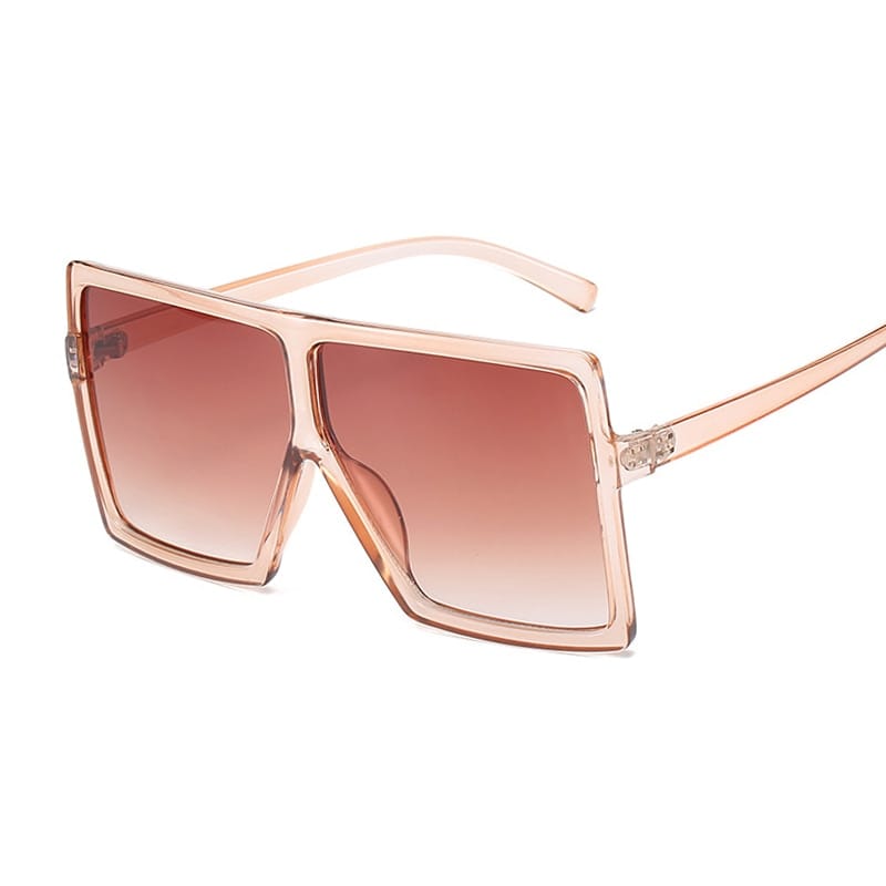 Rachymack Brown Big Frame Sun Glasses Female Vintage Retro Unisex Oculos Feminino