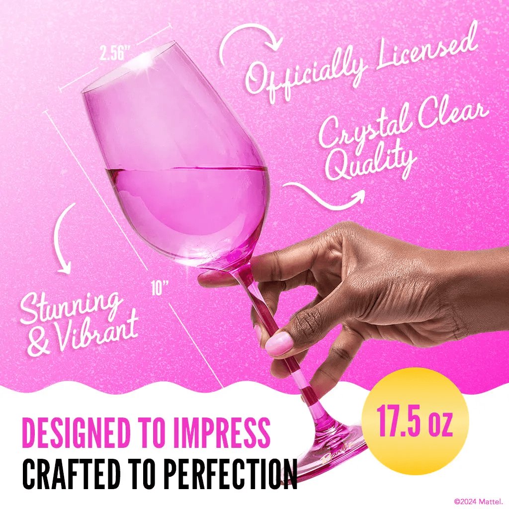 Rachymack Default Barbie™ X Dragon Glassware® Wine Glasses Drinkware Set
