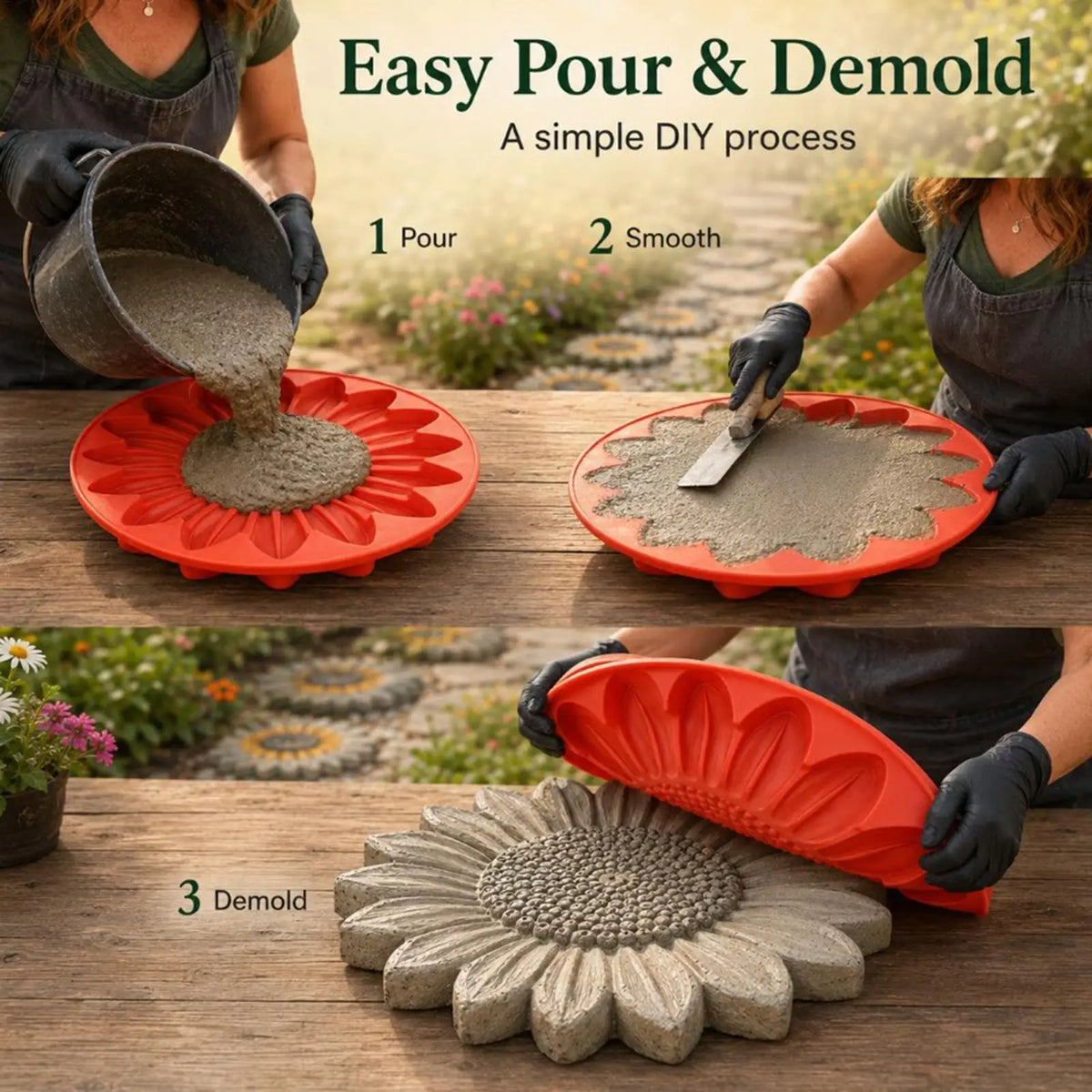 Rachymack Garden Molds Reusable Stepping Stone Mold