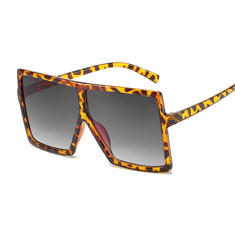 Rachymack Leopard Gray Big Frame Sun Glasses Female Vintage Retro Unisex Oculos Feminino