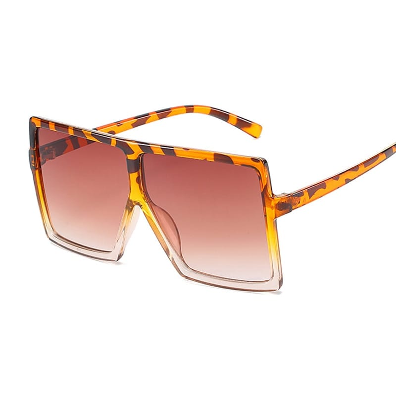 Rachymack Leopard Trans Big Frame Sun Glasses Female Vintage Retro Unisex Oculos Feminino