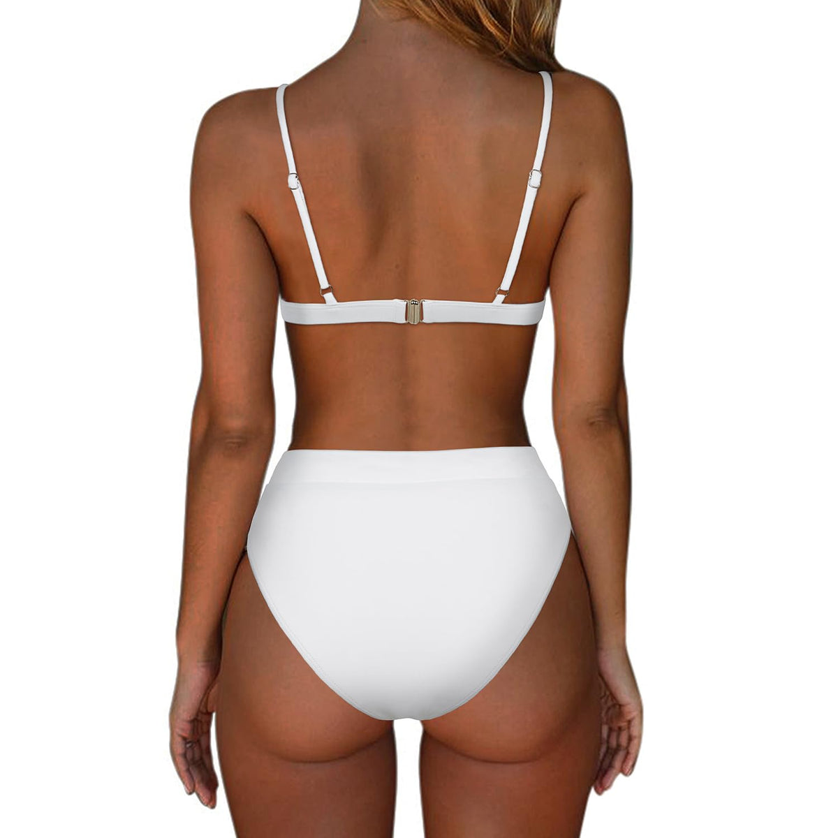 Rachymack Medium / #1 White Women High Waisted High Cut Bikini Sets