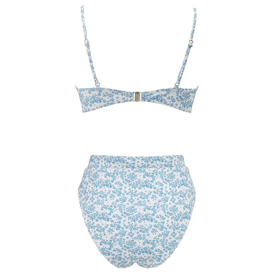 Rachymack Medium / 64 Blue Ditsy Floral Sexy Push up Bikini Sets