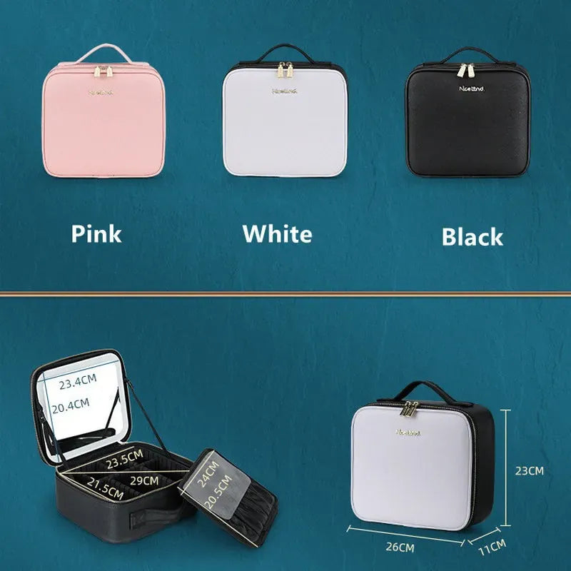 Rachymack New LED Lighted Cosmetic Case with Mirror