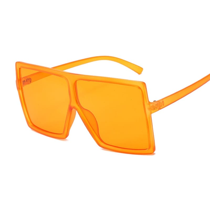 Rachymack Orange Big Frame Sun Glasses Female Vintage Retro Unisex Oculos Feminino