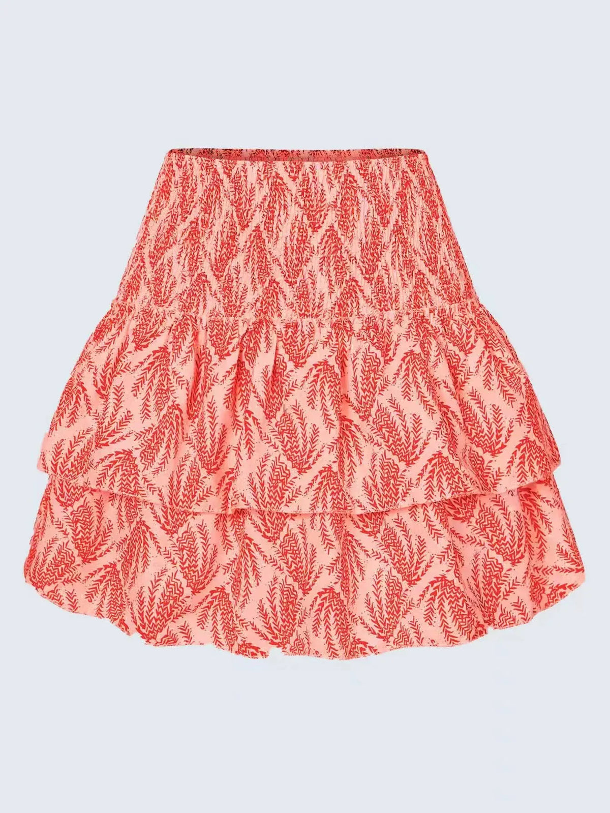 Rachymack Orange / M Printed Fashionable Floral High Waist Short Skirts For Women