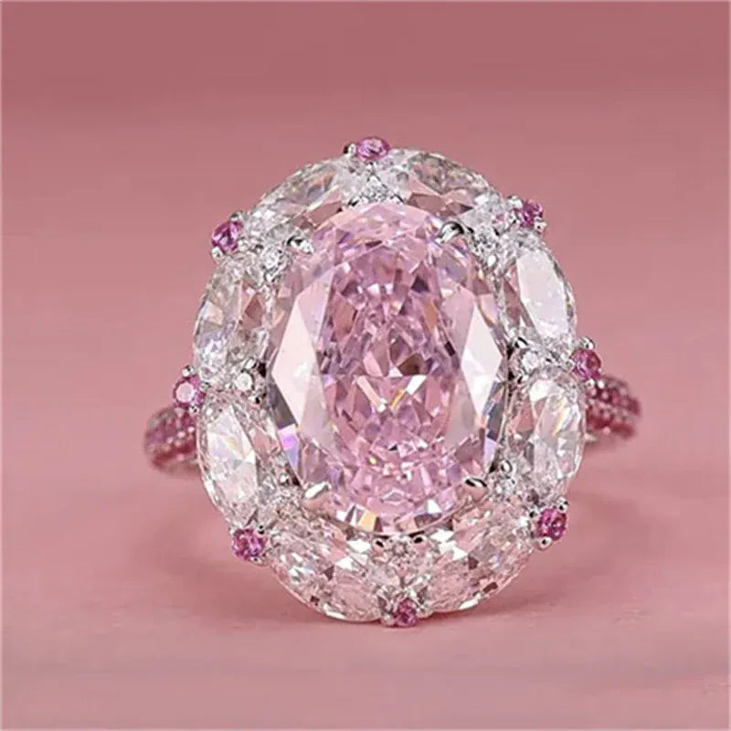 Rachymack Pink / 10 Pink Zircon Oval Women’s Ring