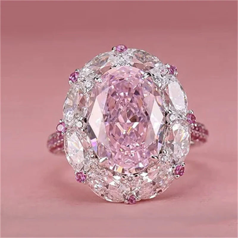 Rachymack Pink / 10 Pink Zircon Oval Women’s Ring