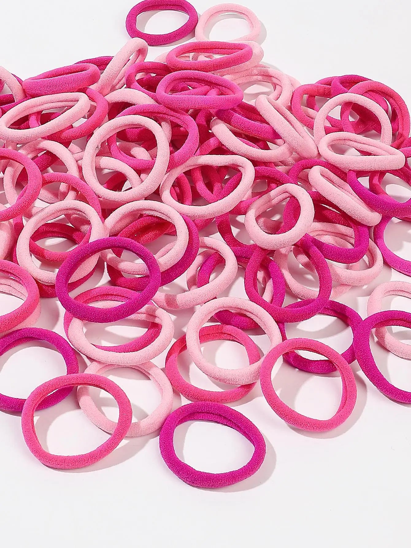 Rachymack pink 100-Pack Soft Pink Elastic Hair Ties for Girls 🎀 – No-Slip, Gentle, and Durable Hair Bands for Kids 👧