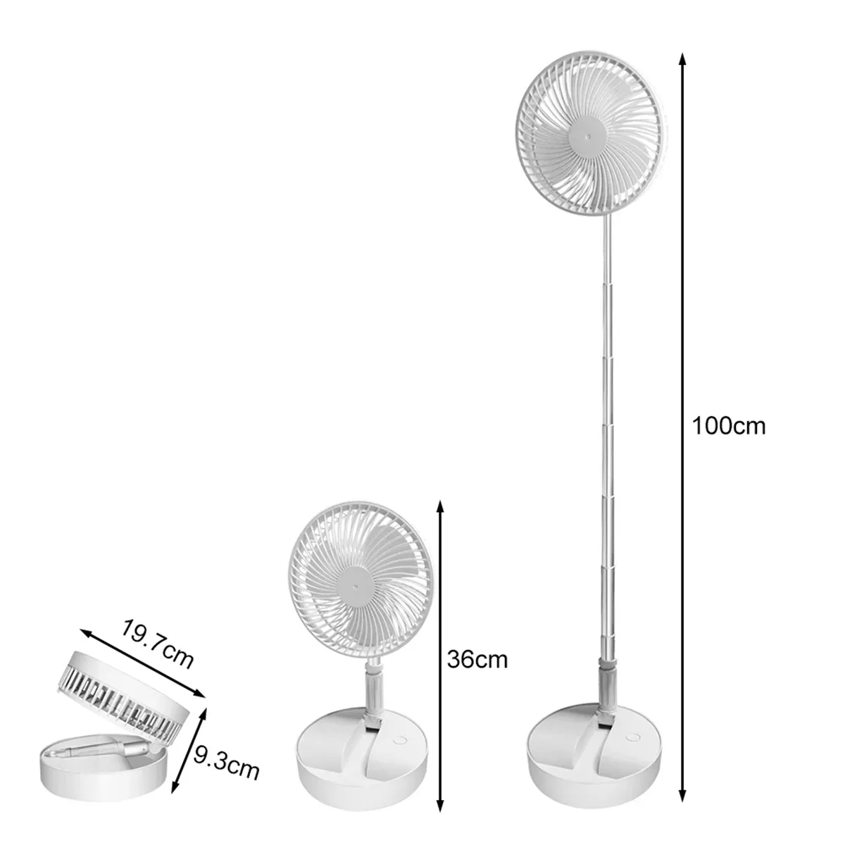 Rachymack Pink Telescopic Folding Floor Fan