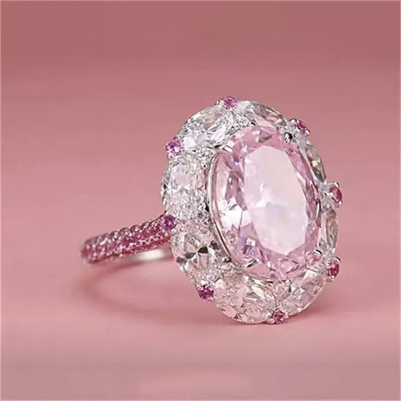 Rachymack Pink Zircon Oval Women’s Ring