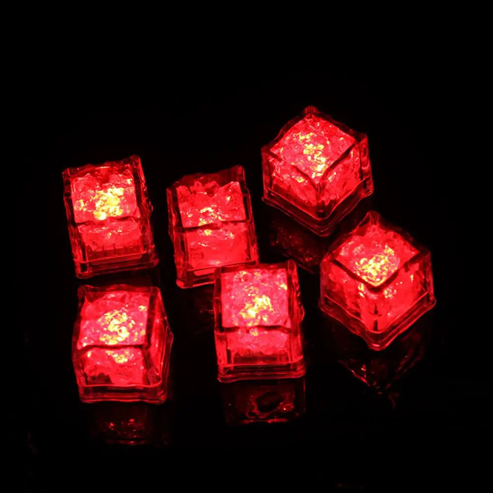 Rachymack Red / 84PCS Waterproof Led Ice Cube Drinking Party Wine Decoration