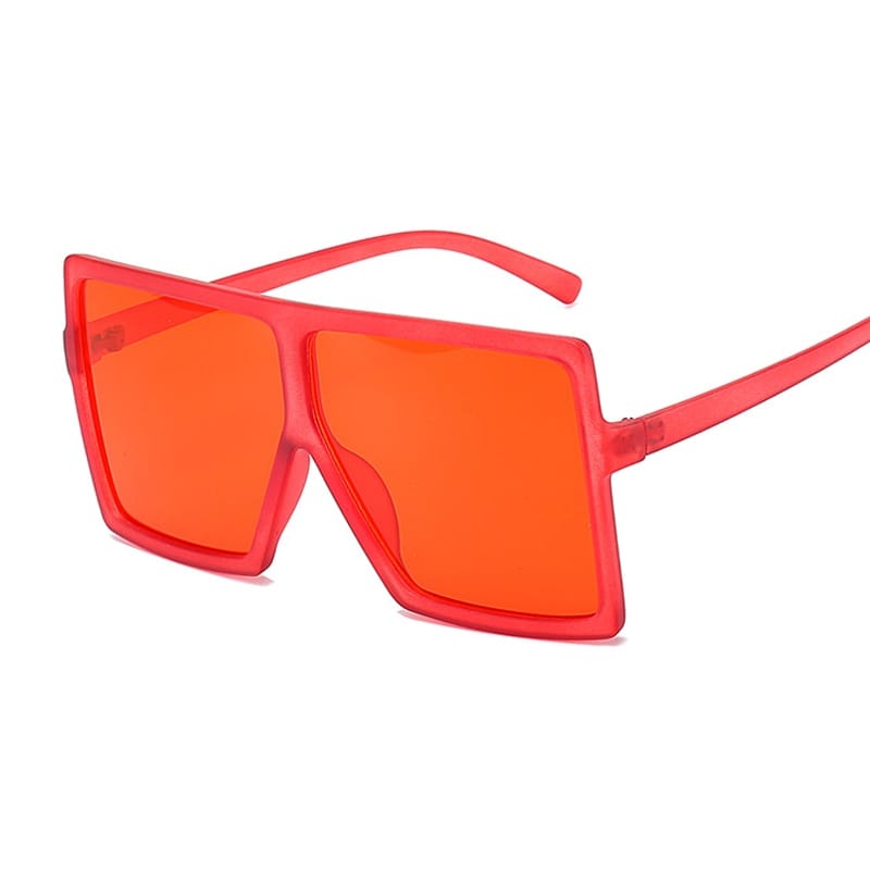 Rachymack Red Big Frame Sun Glasses Female Vintage Retro Unisex Oculos Feminino