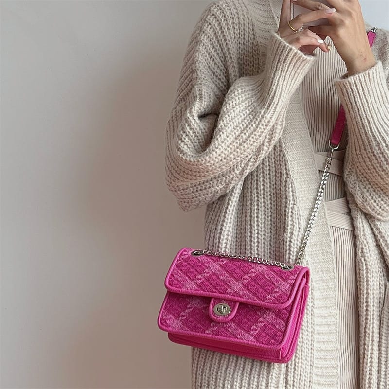 Rachymack Rose Pink Women Lock Shoulder Bags