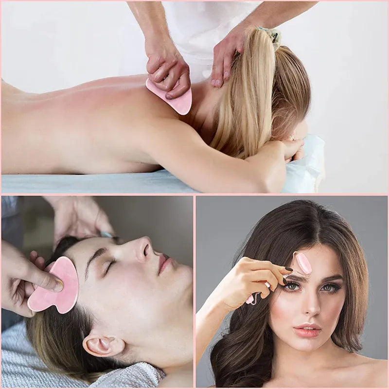 Rachymack Rose Quartz Face Roller & Gua Sha