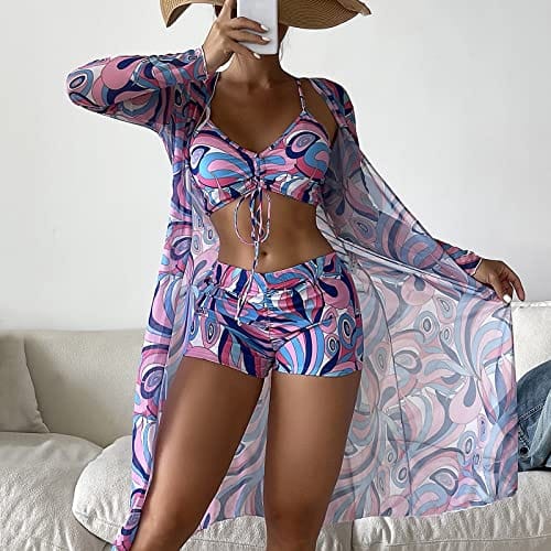 Rachymack Sexy Floral Printed Push Up Bikini Set