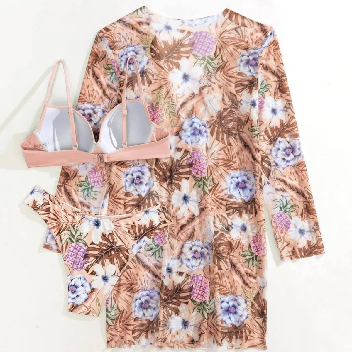 Rachymack Sexy Floral Printed Push Up Bikini Set