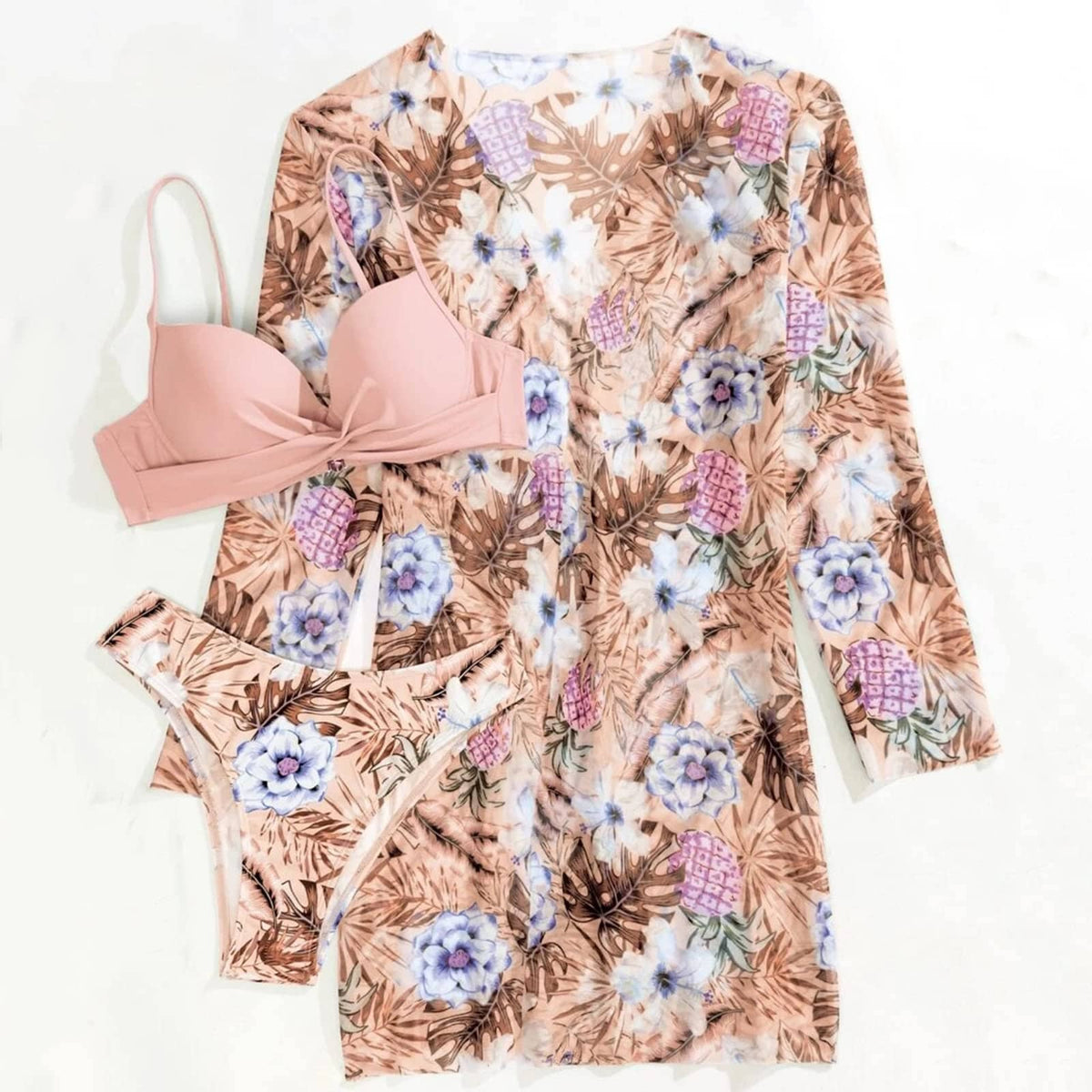 Rachymack Sexy Floral Printed Push Up Bikini Set