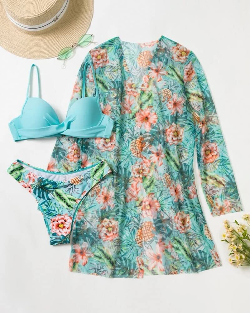 Rachymack Sexy Floral Printed Push Up Bikini Set