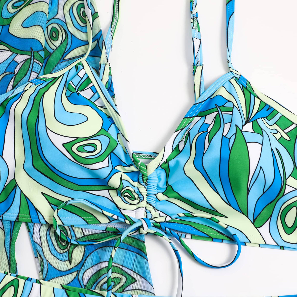 Rachymack Sexy Floral Printed Push Up Bikini Set