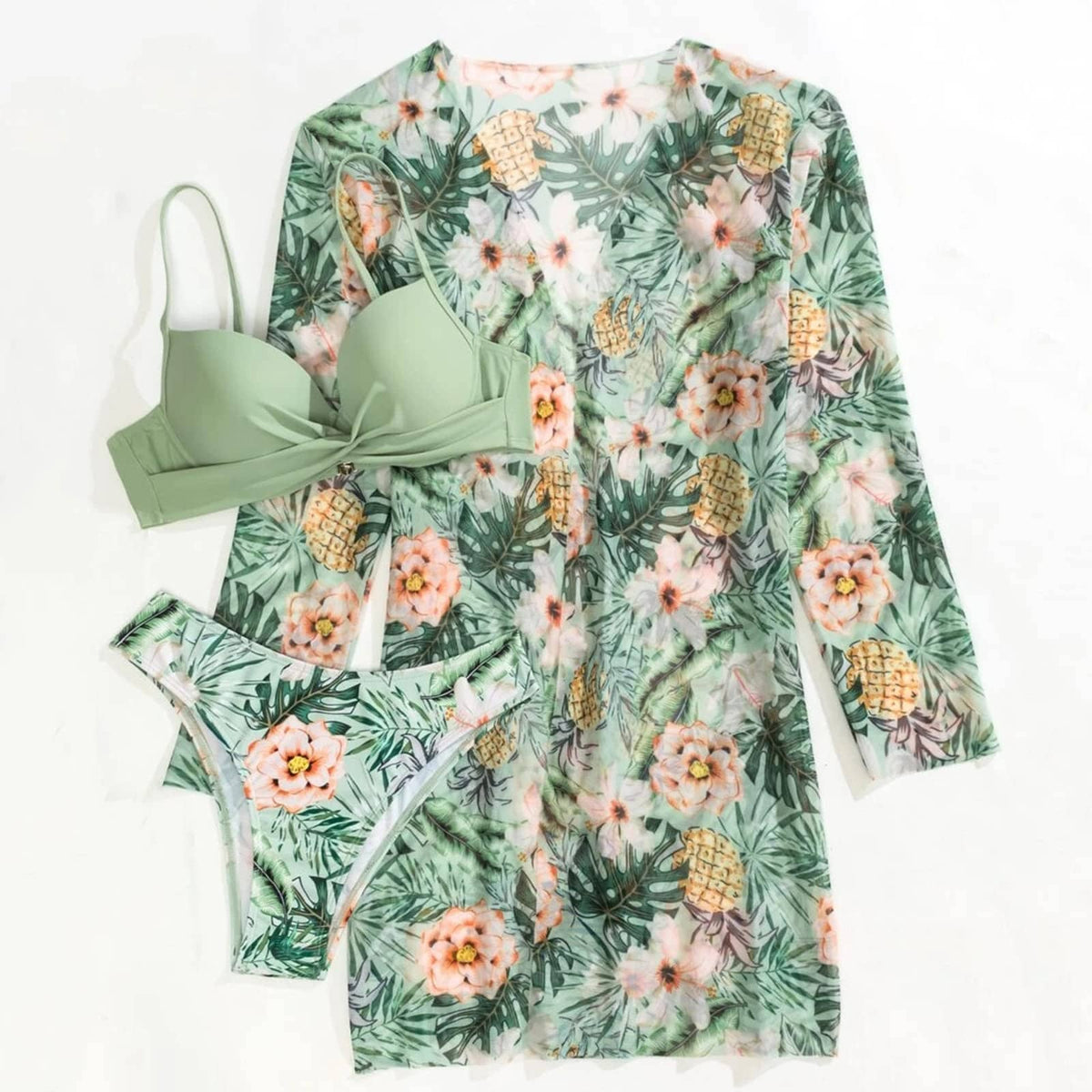 Rachymack Sexy Floral Printed Push Up Bikini Set