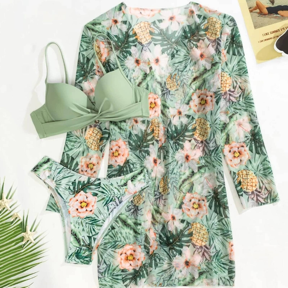 Rachymack Sexy Floral Printed Push Up Bikini Set