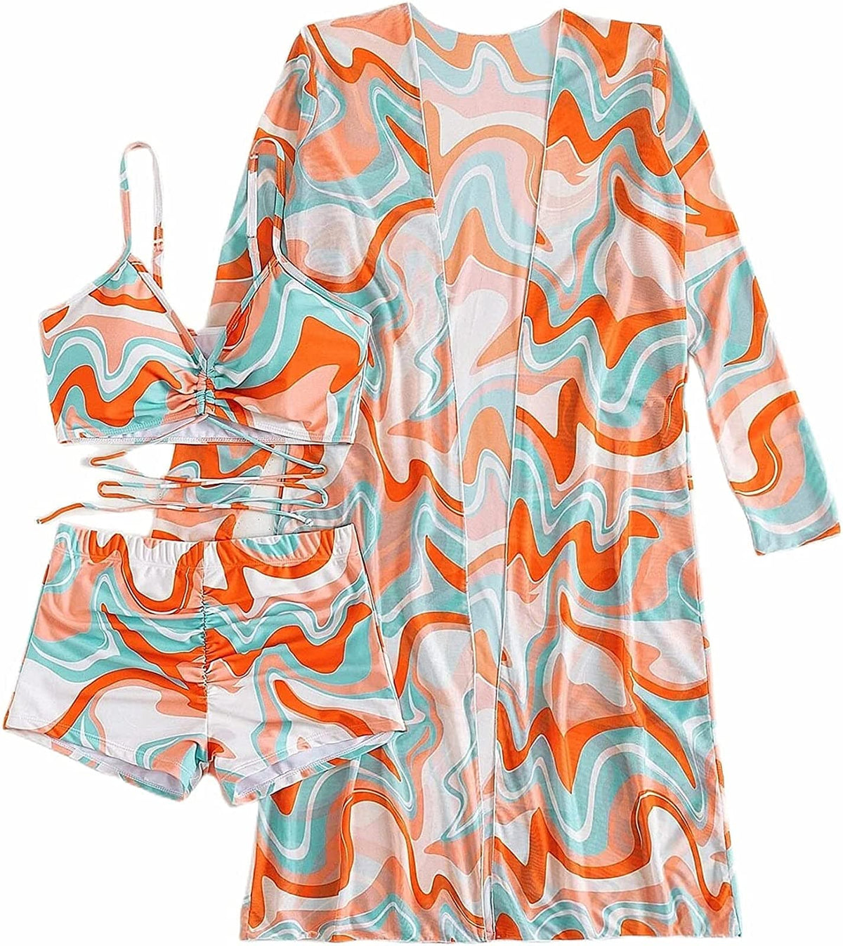 Rachymack Sexy Floral Printed Push Up Bikini Set