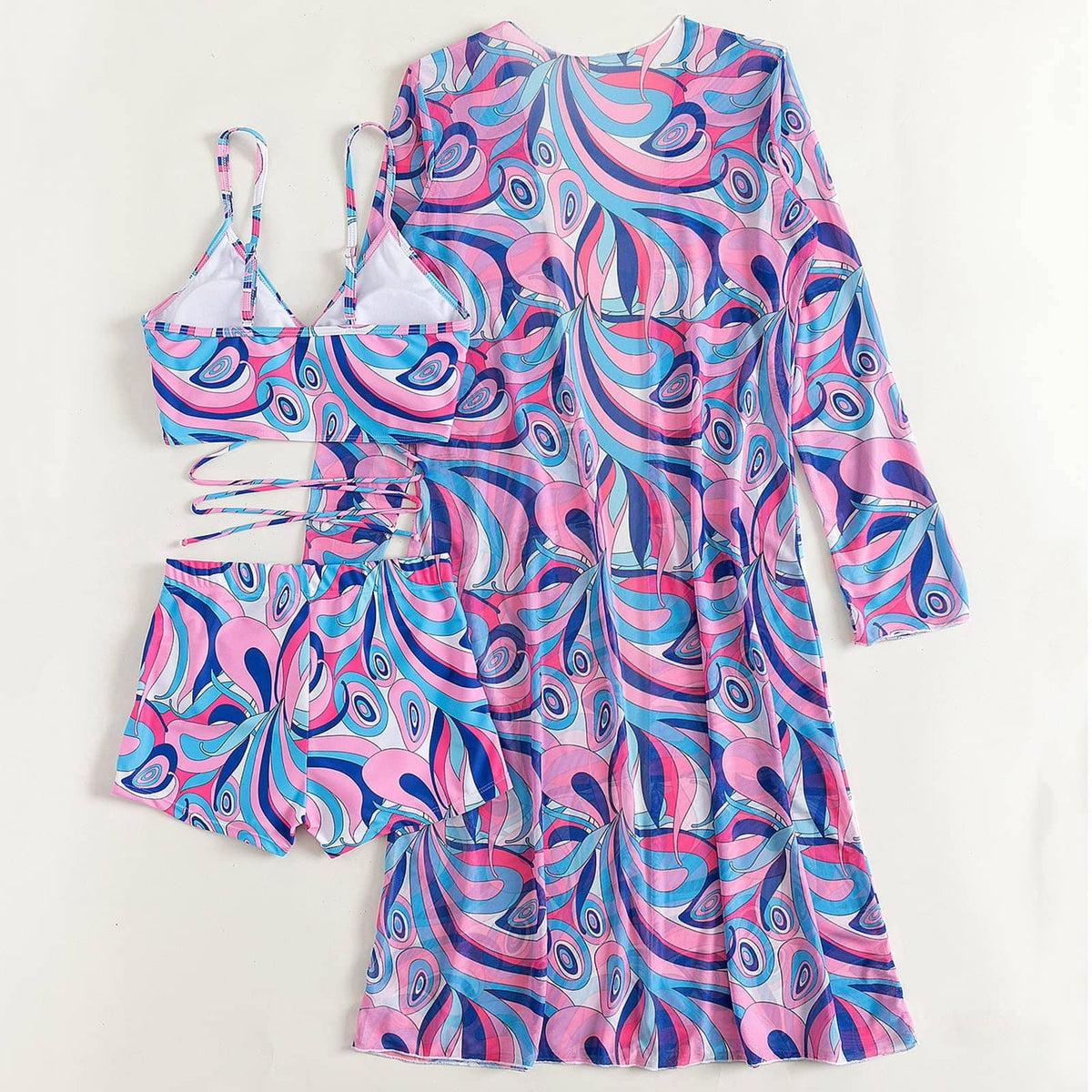 Rachymack Sexy Floral Printed Push Up Bikini Set