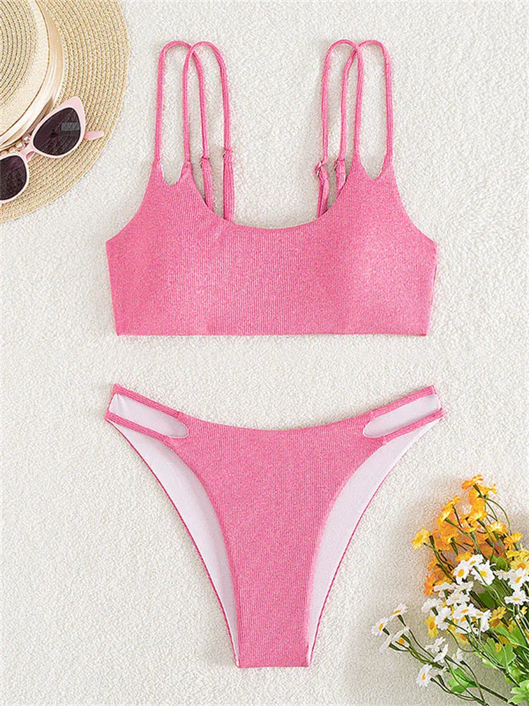Rachymack Sexy Pink Bikini Set 2024 Women