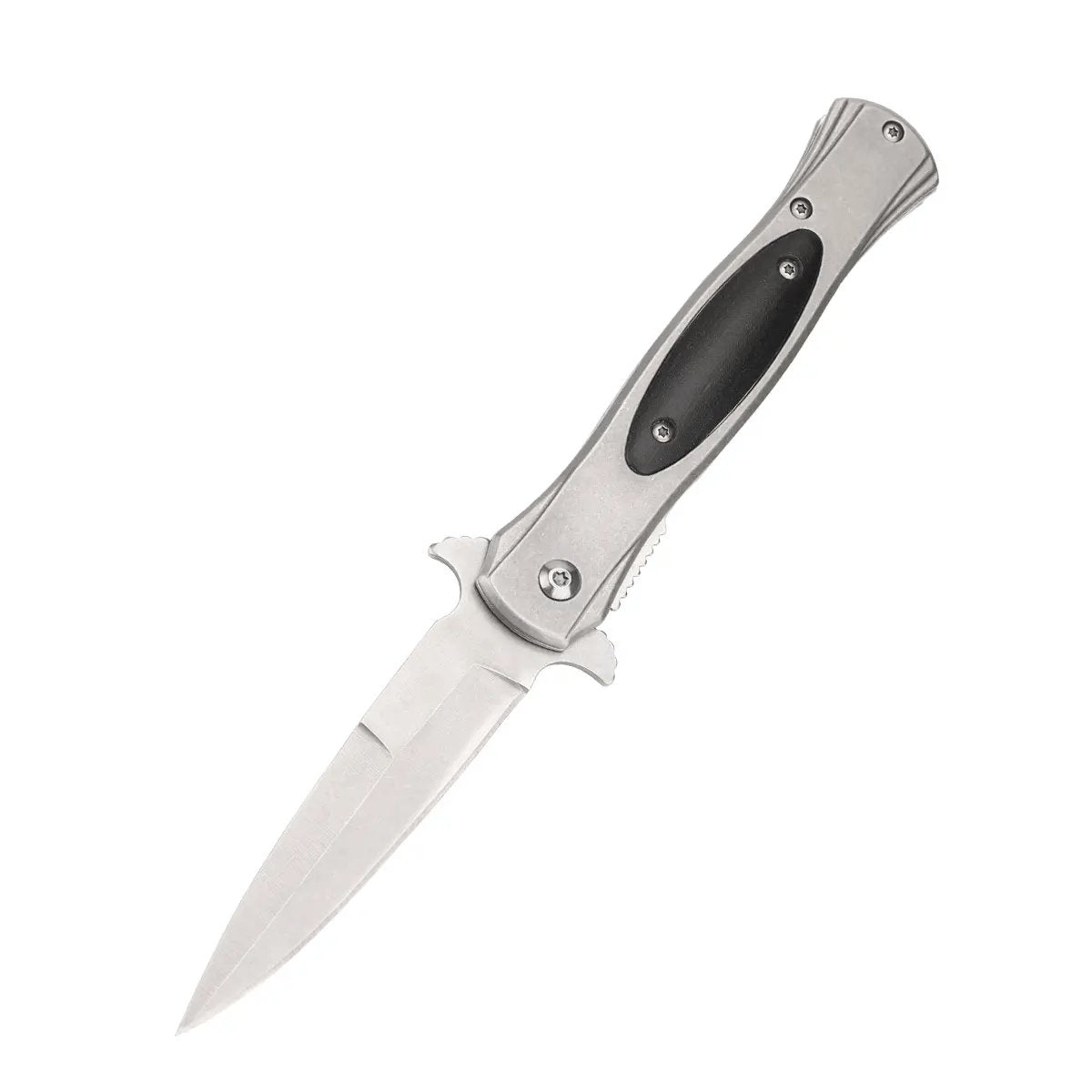 Rachymack Silver High-Quality Stainless Steel Folding Knife: Men’S Tactical EDC Multi-Tool with Quick Open/Close for Outdoor Use—An Ideal Choice for Camping, Hiking, Exploration, DIY Projects, Everyday Use, Fishing, and Hunting.