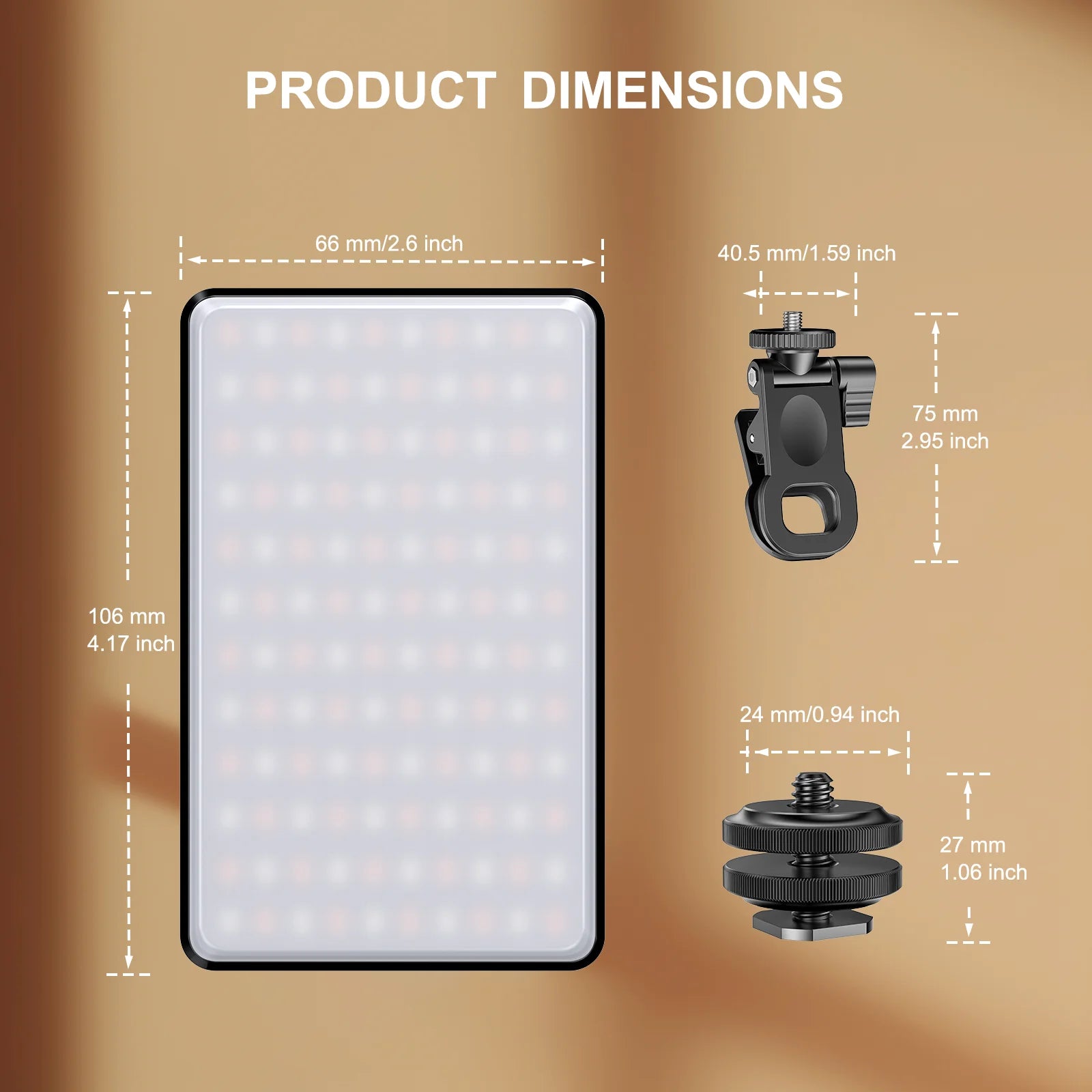Rachymack ST-120 Rechargeable LED Video Light - 3 Modes | Portable Selfie Light