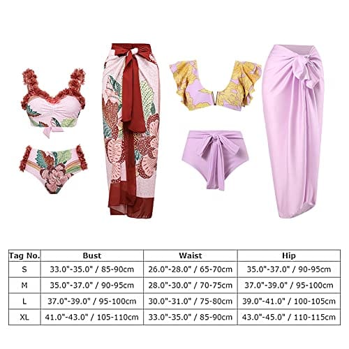 Rachymack Swimwear Bathing Suit with Cover Up Set