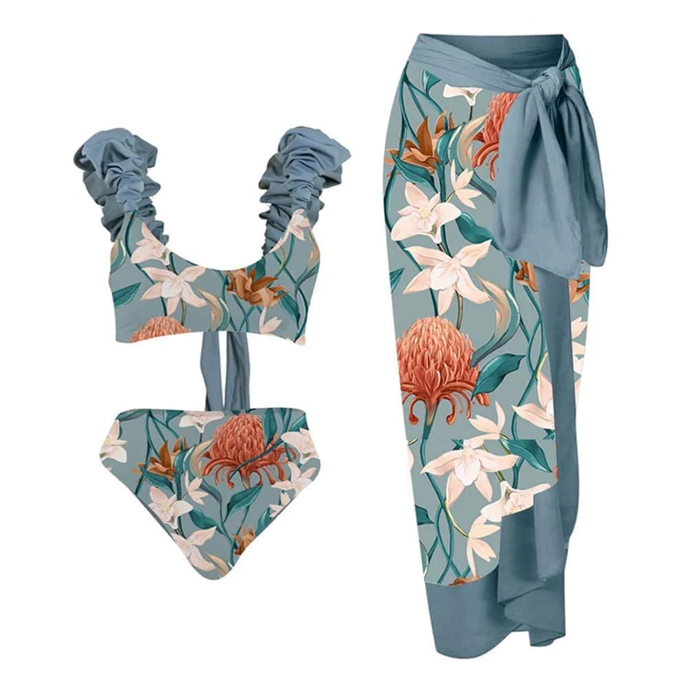 Rachymack Swimwear Bathing Suit with Cover Up Set