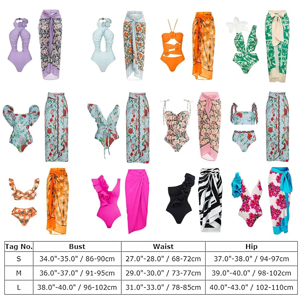 Rachymack Swimwear Bathing Suit with Cover Up Set