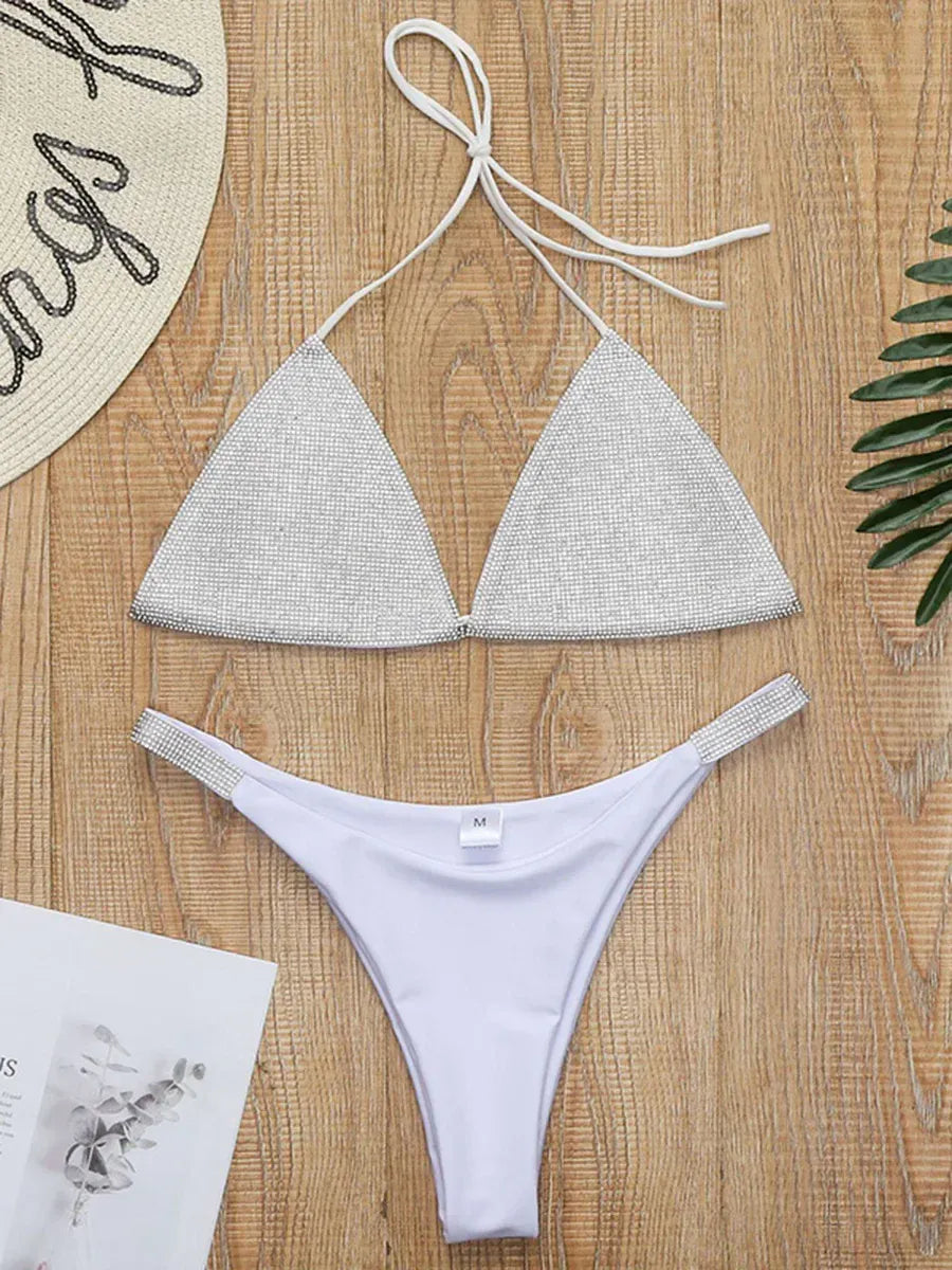 Rachymack Swimwear Diamond Bikini Women Swimsuit | Swimwear Two Pieces Bikini Set