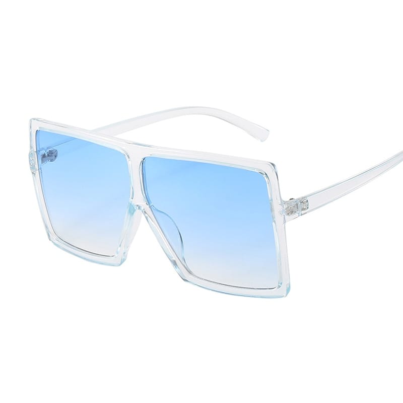 Rachymack Trans Blue Big Frame Sun Glasses Female Vintage Retro Unisex Oculos Feminino