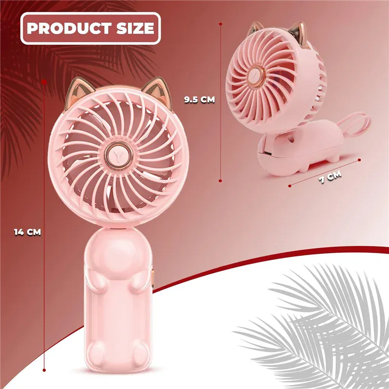 Rachymack Trending Portable Hand Held Fan with Cat Ears