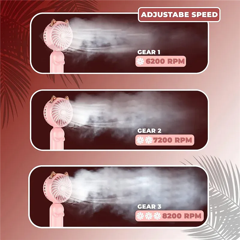 Rachymack Trending Portable Hand Held Fan with Cat Ears