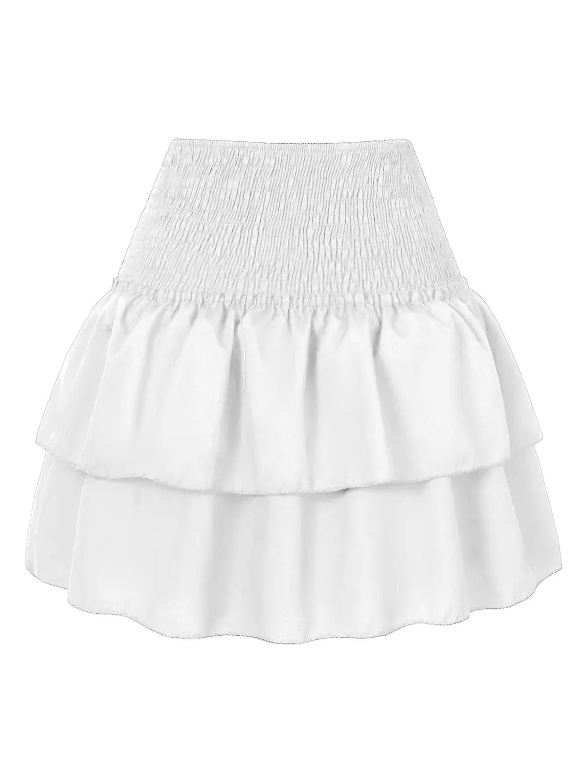 Rachymack White / L Printed Fashionable Floral High Waist Short Skirts For Women