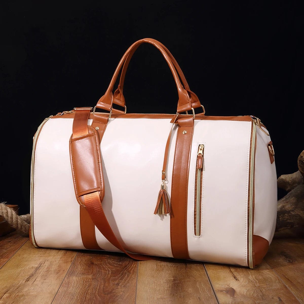 Rachymack White The Overpacker - 🧳 Spacious, Foldable Travel Duffel Bag  🌈✈️