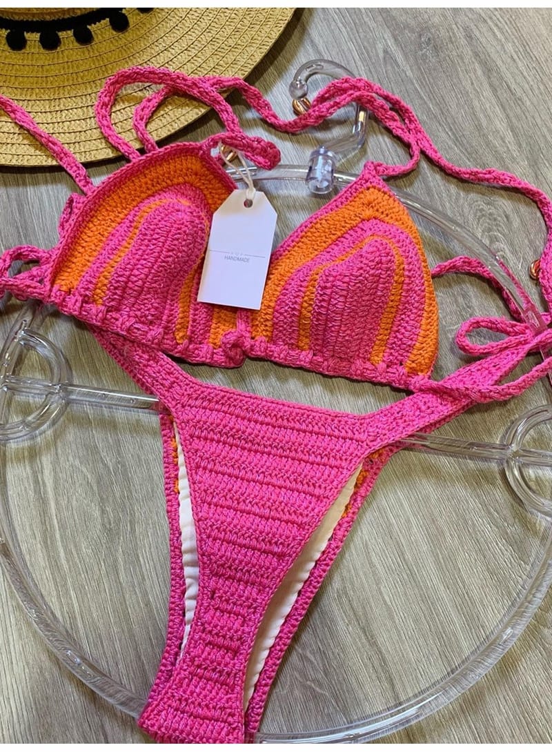 Rachymack Women Fabric Crochet Bikini Sets