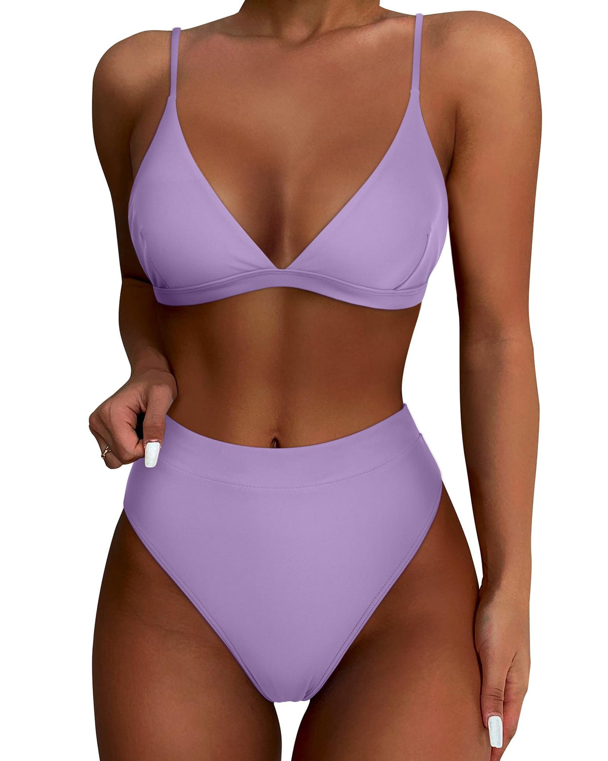 Rachymack Women High Waisted High Cut Bikini Sets