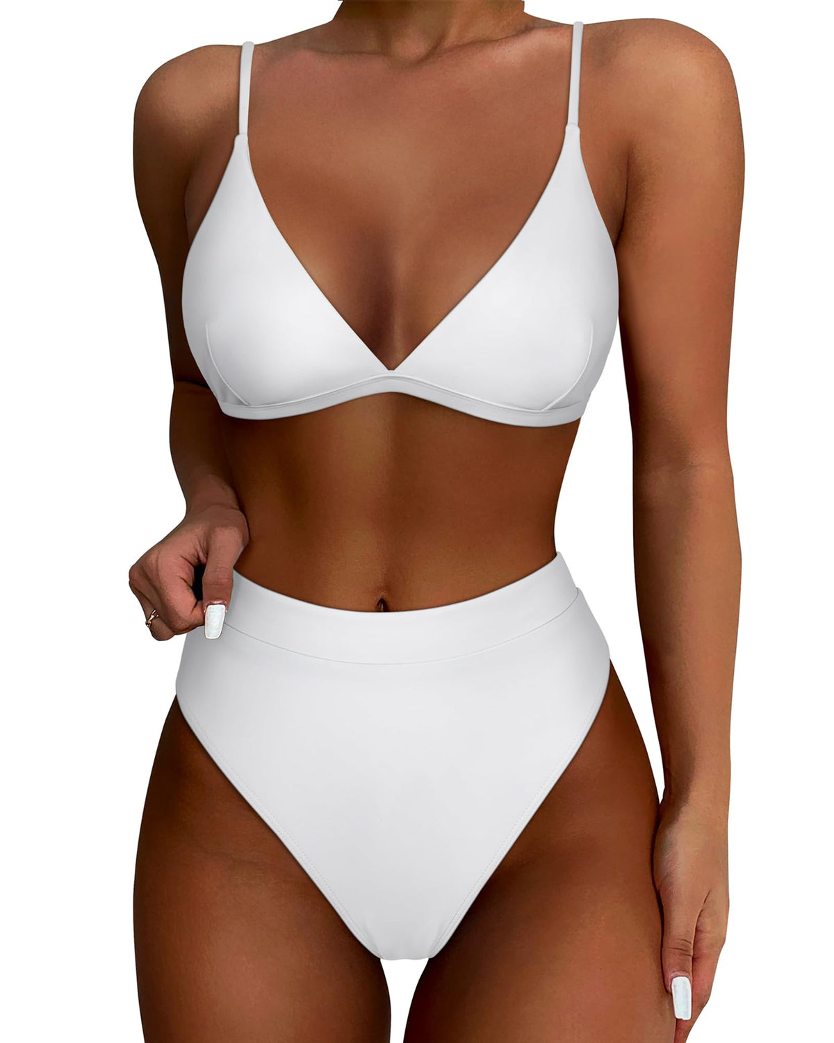 Rachymack Women High Waisted High Cut Bikini Sets