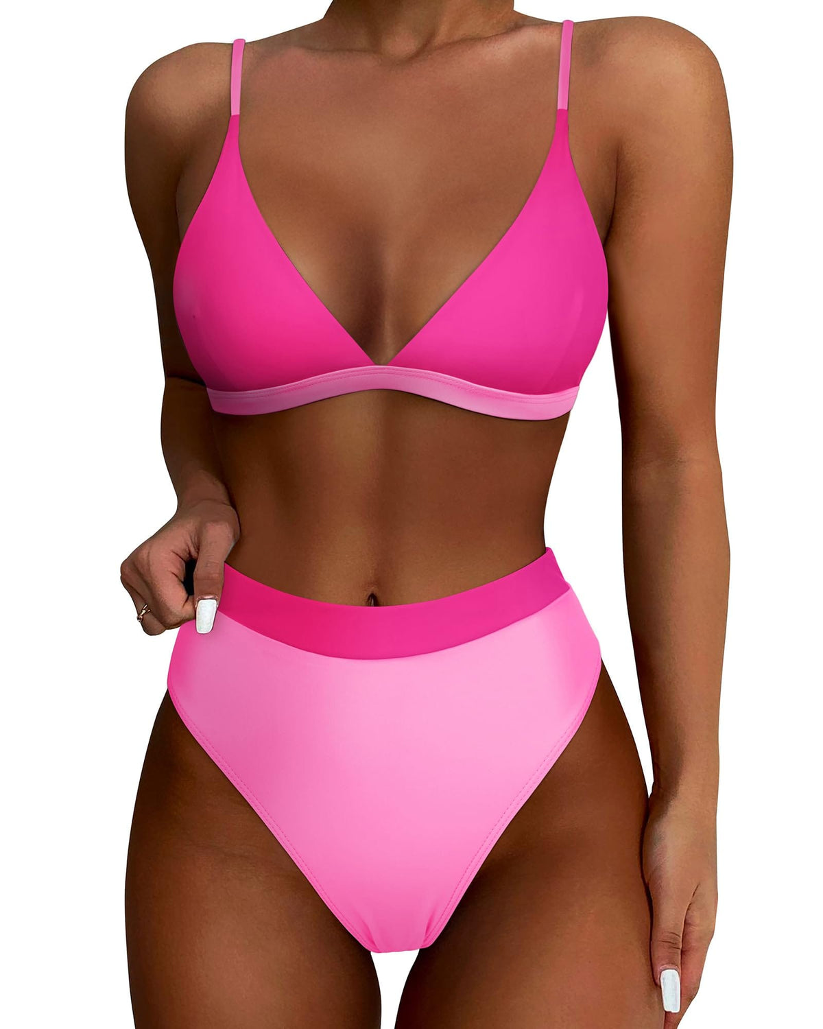 Rachymack Women High Waisted High Cut Bikini Sets