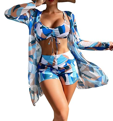 Rachymack Women Printed 3 Pieces High Waist Bikini