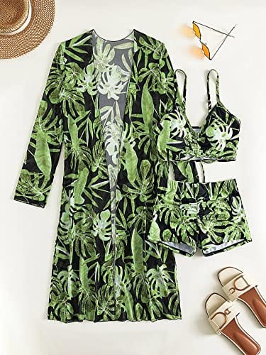 Rachymack Women Printed 3 Pieces High Waist Bikini