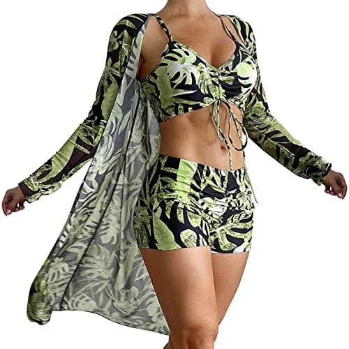 Rachymack Women Printed 3 Pieces High Waist Bikini
