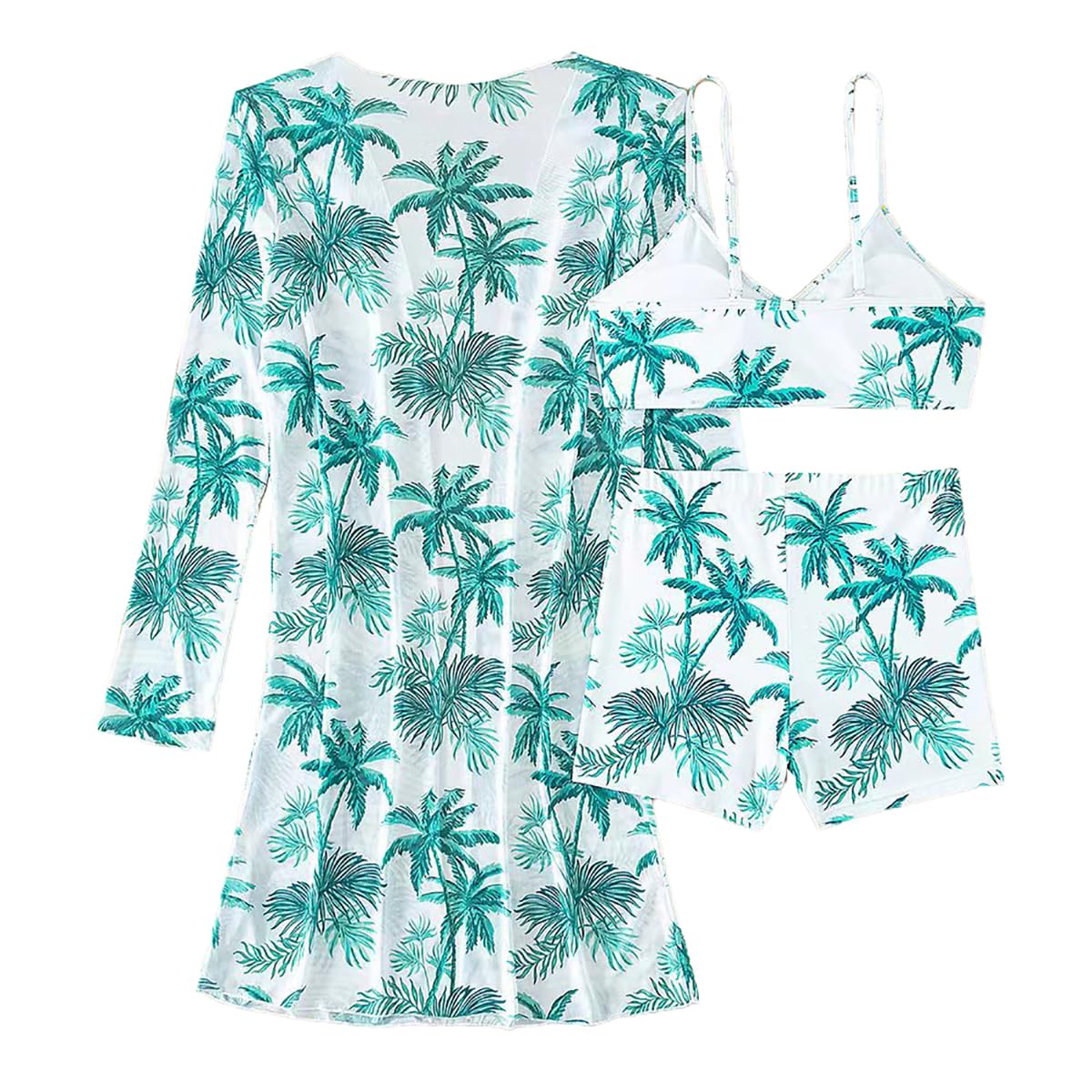 Rachymack Women's Swimsuit Printed Ruched Long Sleeve