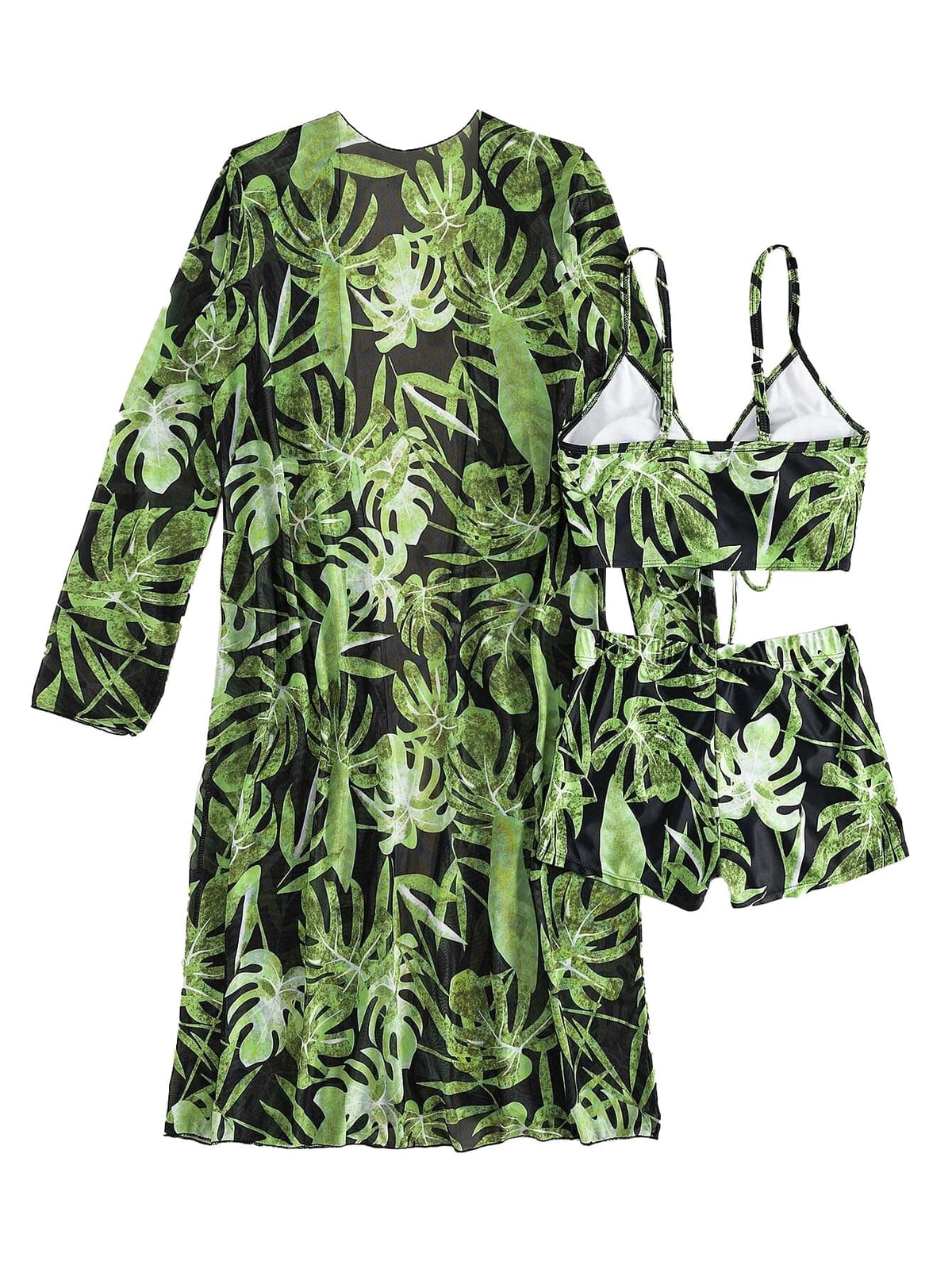 Rachymack Women's Swimsuit Printed Ruched Long Sleeve